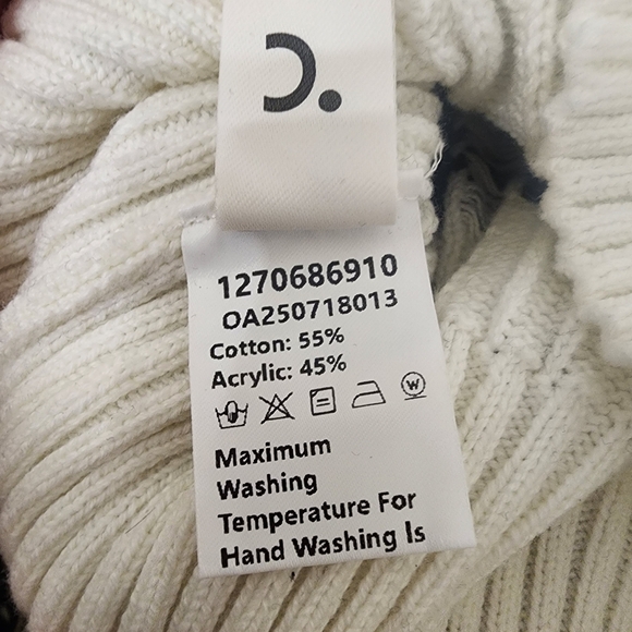 Commense Geometric Knit Sweater Vest | Black & White | Size M - Picture 8 of 8